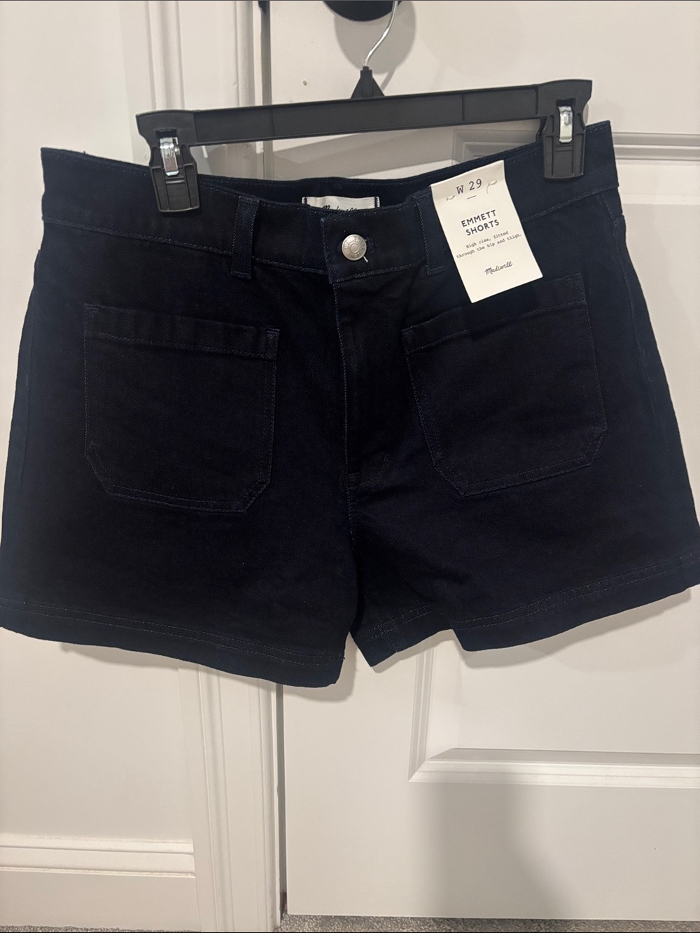 NWT Madewell The Denim Emmett Short: Patch Pocket Edition Shorts Rinse Wash 29